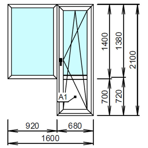plafen s-line (75mm) Балконный выход